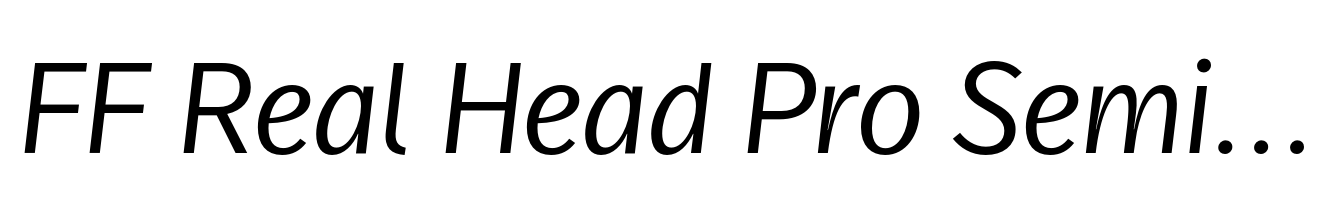 FF Real Head Pro Semilight Italic